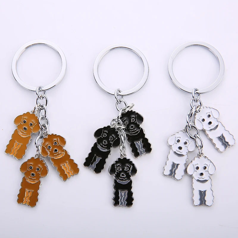 Брелок для ключей в виде пуделя 3 цвета|tag keychain|fashion keychainkeychain fashion |