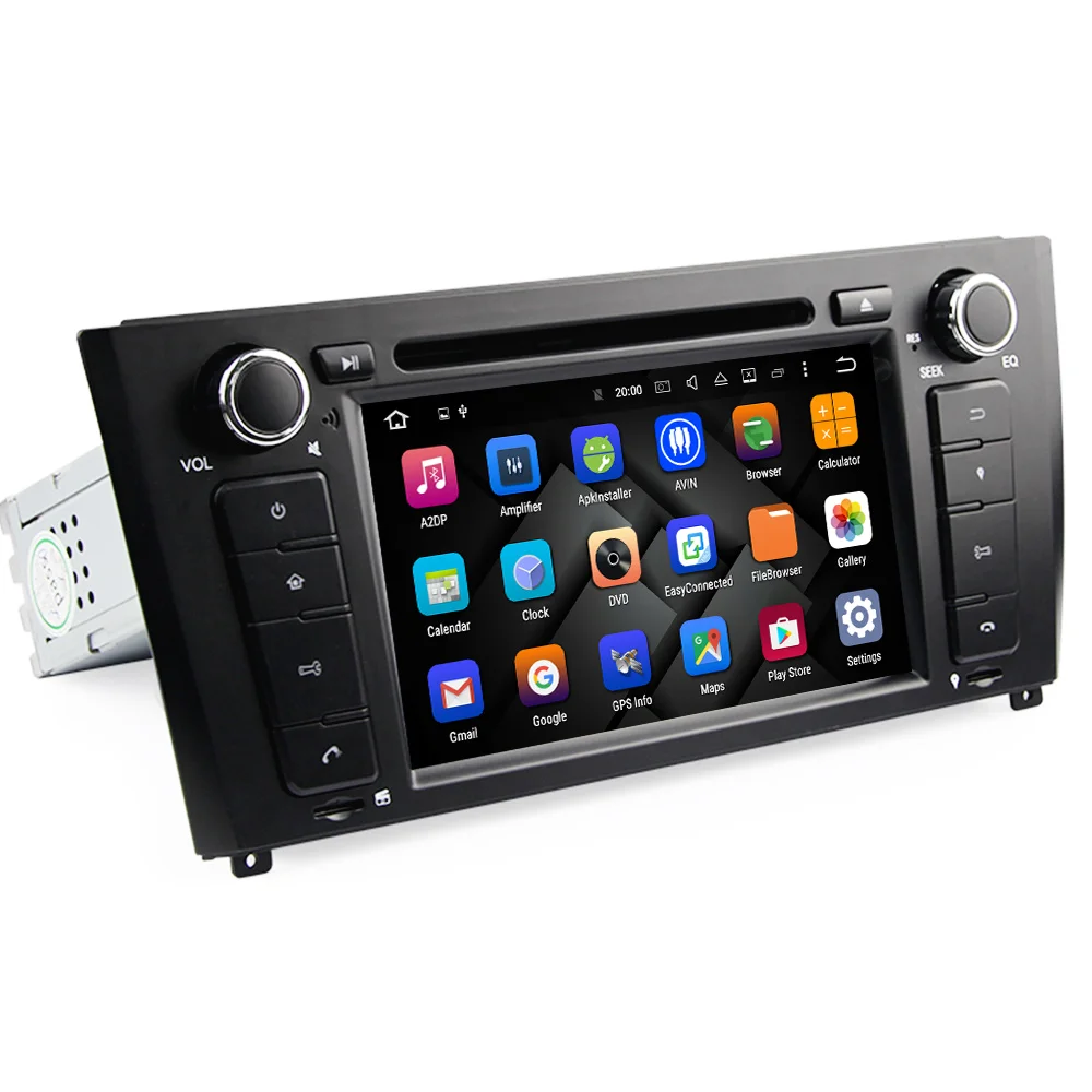 Discount Eunavi 1 din Android 9 Car DVD Radio player For 1 Series BMW E81 E82 2004-2012 4GB 64GB Multimedia stereo gps navi 1024*600 DSP 3