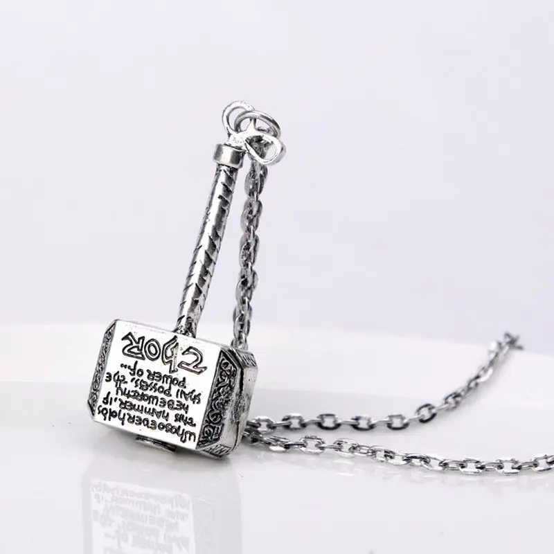 Винтажное мужское ожерелье с кулоном Thor Badge Hammer 1 шт. из Фильма Супергероя HOT Dark