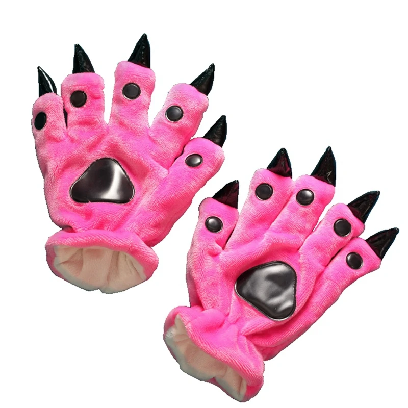 Хэллоуин животных Единорог Ститч плюшевые перчатки лапа коготь аниме косплей костюм набор для детей взрослых