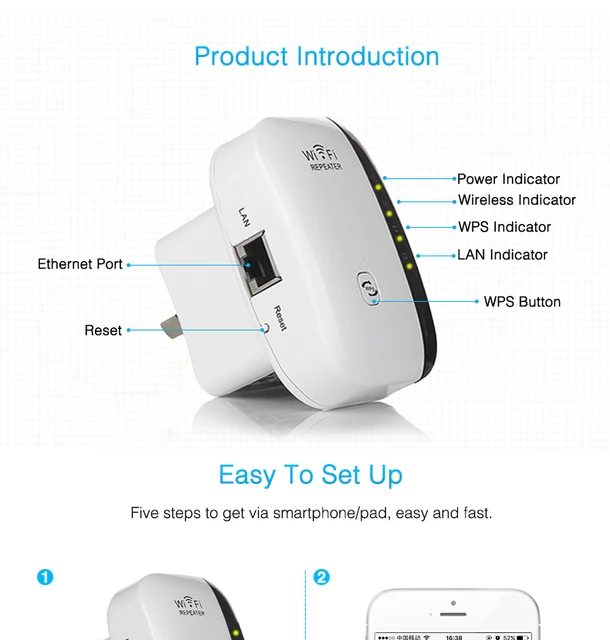 iMice Repeater WiFi Extender Wi Fi wzmacniacz bezprzewodowy 300M 802.11 n g b zakres sygnału Booster Reapeter punkt dostępowy Wi-Fi dla SOHO -