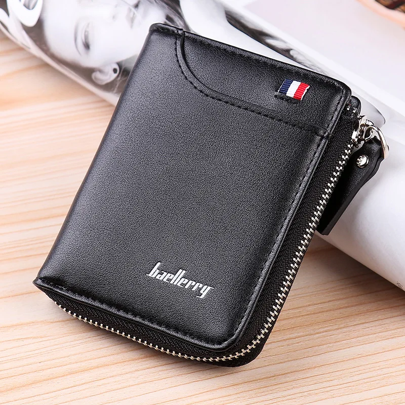 Baellerry Men's Wallet Short Purse Male Wallets Pu Leather Wallet