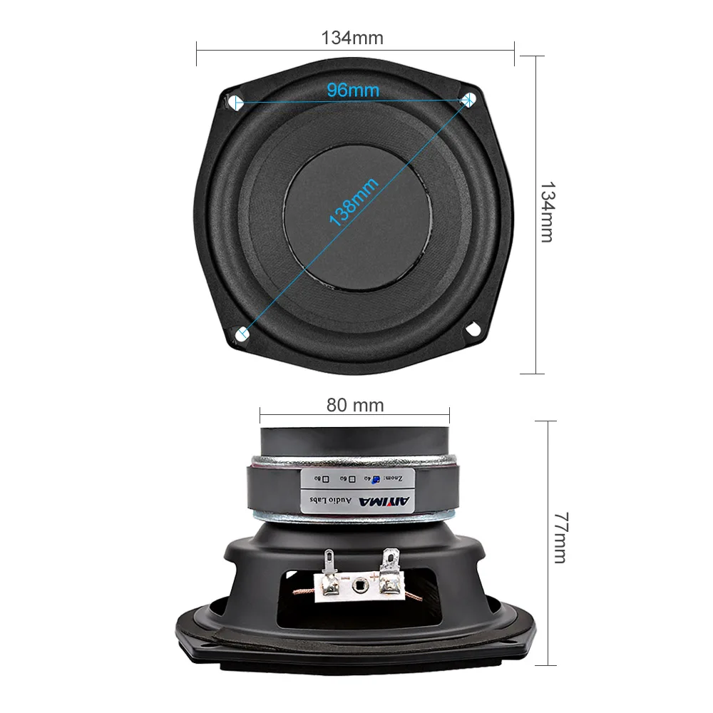AIYIMA 5.25 Inch Audio Music Subwoofer Speakers