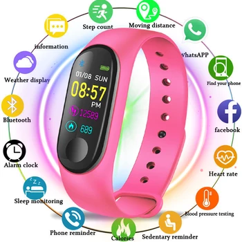 

LIGE 2019 New sport smart watch Women Smart bracelet Heart Rate Blood Pressure Monitor Fitness Tracker Pedometer smart wristband