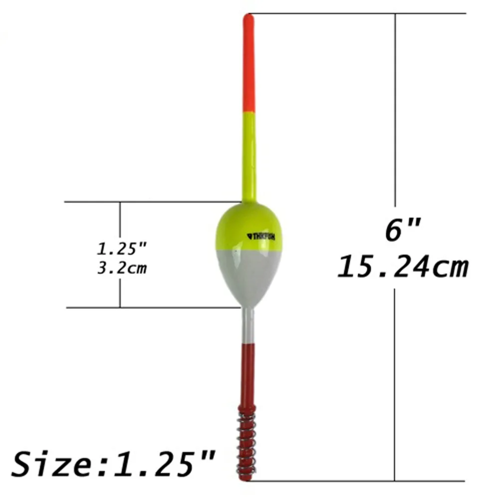 THKFISH 5 шт./лот " Весенние Рыболовные Поплавки-бобберы Crappie Panfish Balsa Деревянный Поплавок овальная палка поплавок