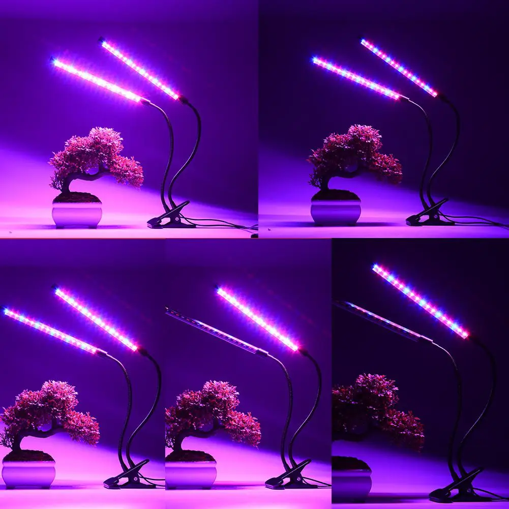 Adeeing 360 градусов двойной трубчатый растительный свет с функцией синхронизации 9 световых режимов для внутреннего гидропонное культивирование