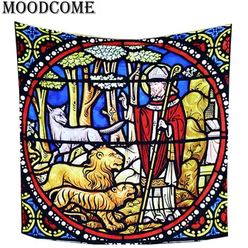 

Jesus Christ tapestry tenture dorm decor wall hanging mandala carpet forest tiger lion scenic tapestry