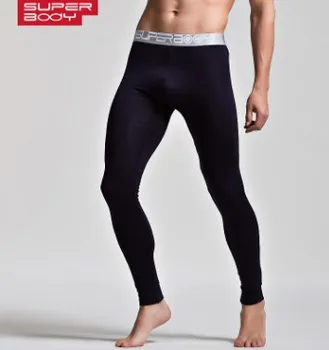 

New style SUPERBODY brand Men's sexy Long Johns modal winter warn Thermal Underwear Sexy Long John Pants Leggings