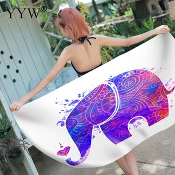 

Summer White Beach Towel Microfiber Absorbent Printed Strandlaken Bath Towels Drying Washcloth Serviette Toalla Playa Toallas