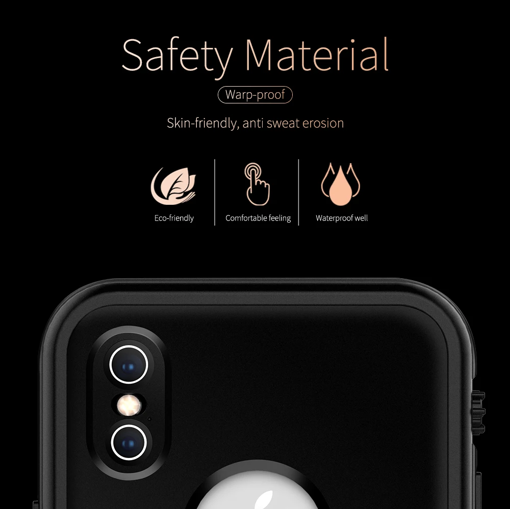 360 полная защита тела IP68 Водонепроницаемый чехол для Apple iPhone X XS 5 8 дюймов