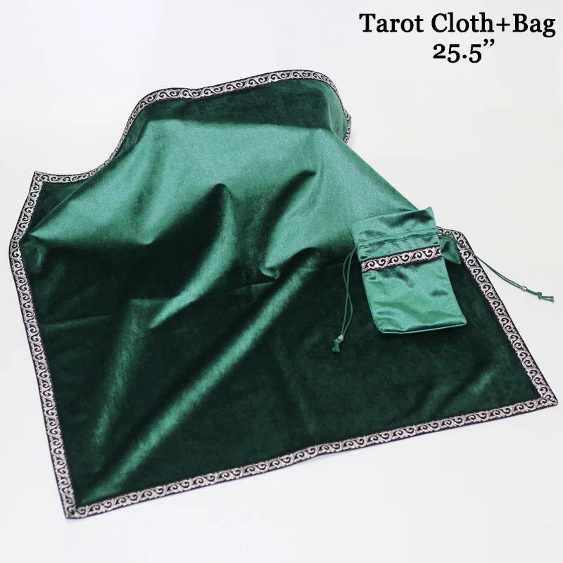 

Tarot Deck TableCloth Witch Wizard Game Cards Bag Medieval Altar Divination Cosplay Props Halloween Wicca Square Cloth Pouch Set