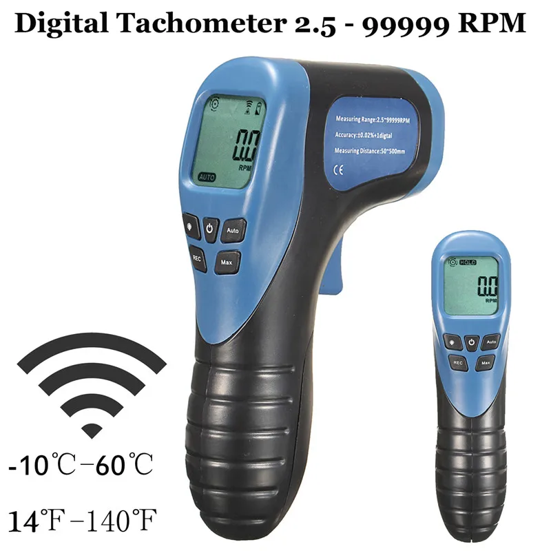 2,5-99999 оборотов в минуту Тахометр Wifi Бесконтактный цифровой лазерный Фото Тахометр Тестер измеритель скорости инструменты