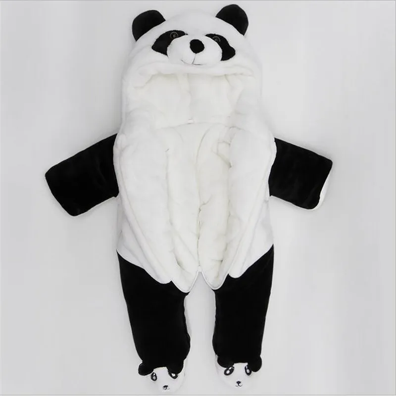 Explosion Models Cartoon Panda Animal Kids Bag Foot Rompers Baby Jumpsuit Newborn Winter Outwear Clothes Baby Clothes Wholesaler04