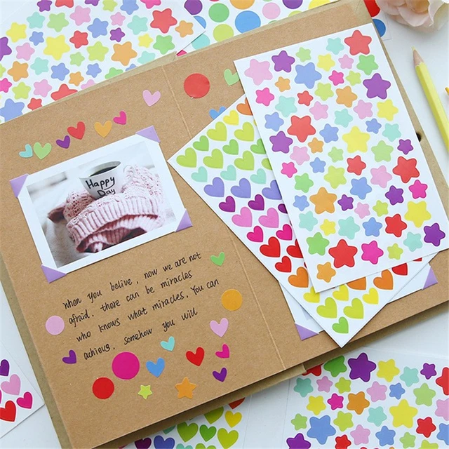 DIY Cute Kawaii Colorful Paper Sticker Lovely Heart Decorative Adhesive Stickers For Kids Gift Scrapbooking Diary Decoration DIY Cute Kawaii Colorful Paper Sticker Lovely Heart Decorative Adhesive Stickers For Kids Gift Scrapbooking Diary Decoration