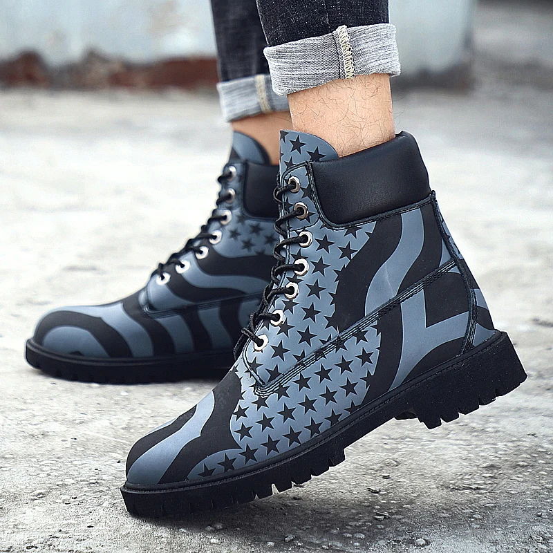 Timber Leather Retro Punk Motorcycle Fashion Boots