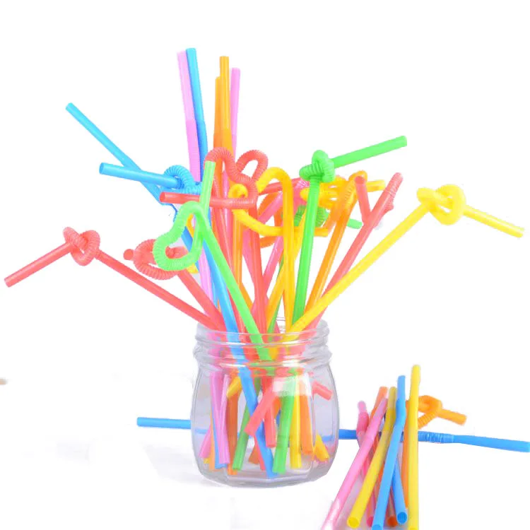 

20 Pcs Colored Straws Disposable Straw Flexible Bendy Party Disposable Plastic Multi-Colored Drinking Straws Plastic Disposable