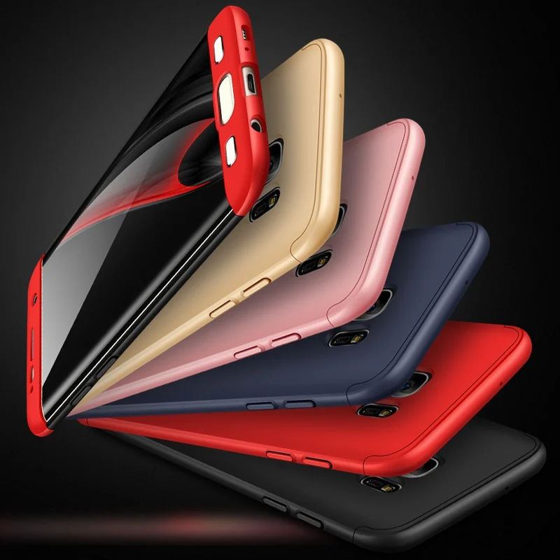 3 in 1 Plastic 360 Full Protection Phone Cover for samsung 02
