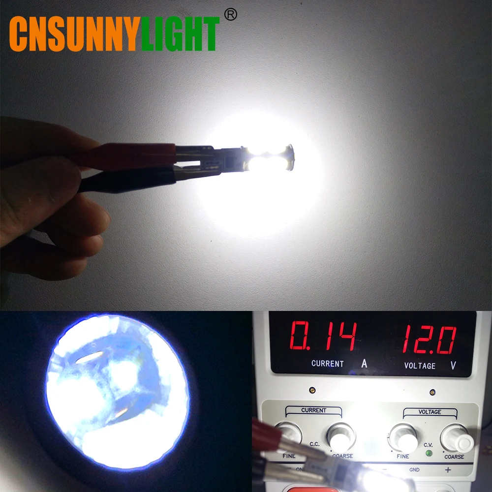 CNSUNNYLIGHT Car LED T10 W5W 9SMD Canbus Bulbs For Audi Q5 Bmw Ford Auto Interior Reading Side Signal Lights DC 12V Error Free (4)
