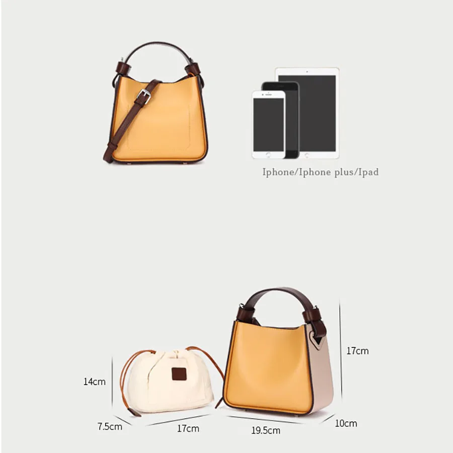 a Mulher Cor Hit Sacos Crossbody Balde