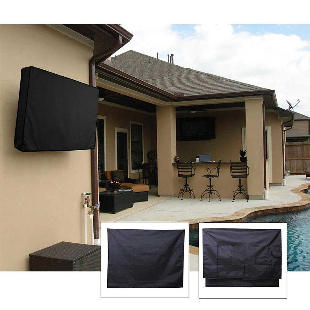 Уличный ТВ-чехол с нижней крышкой, качественный непромокаемый пыленепроницаемый материал, защищающий ЖК-дисплей, светодиодный плазменный телевизор уличный ТВ-Чехол