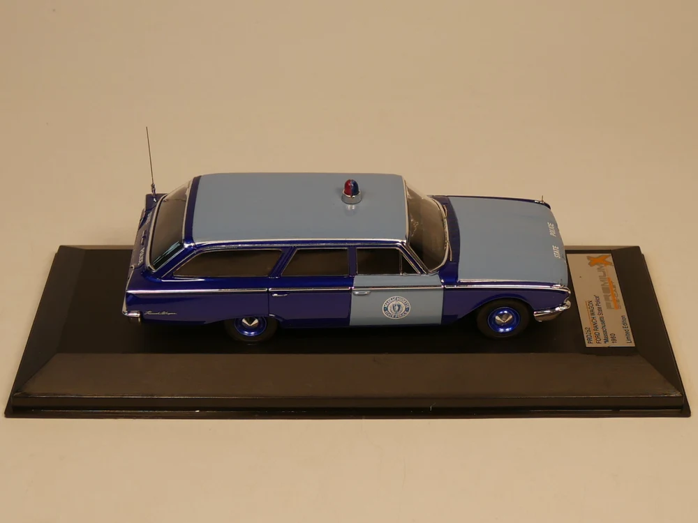 Премиум X 1:43 FORD ранчо универсал 1960 "Массачусетс полиция штата" литой модельный автомобиль