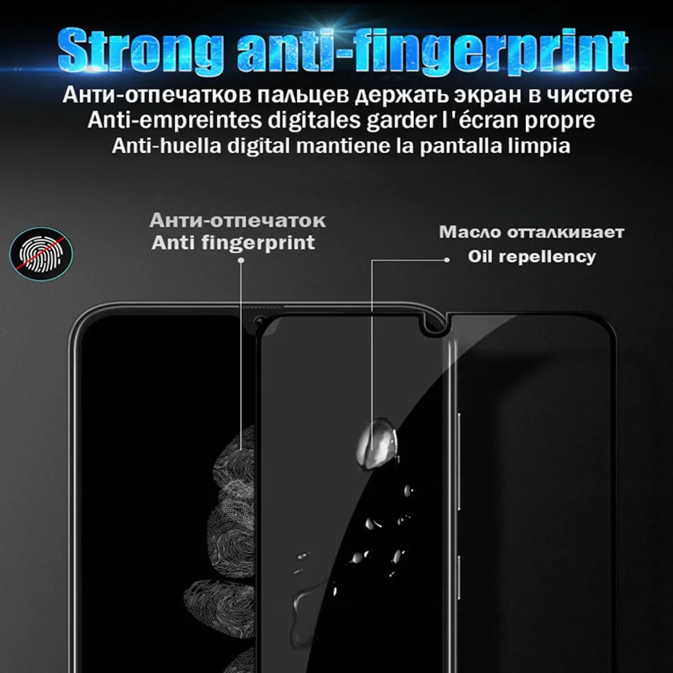 Закаленное стекло 9D для Samsung Galaxy A50 A20 A10 защитное с полным покрытием M20 M10 A40 A70 A80 A60