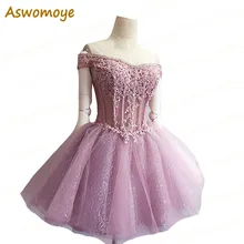 Короткое вечернее платье, новинка, сексуальные блестящие платья для выпускного вечера, вырез лодочкой, Платье de soiree, vestido de festa, на заказ, алимида