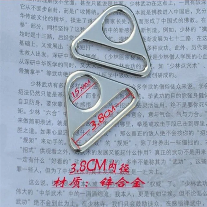 

50pcs/lot 38mm 1.5" Silver Zinc Alloy Triangular Buckle Accessories for Handmade Bags, Shoes and Handbag Hardwares Free Shipping