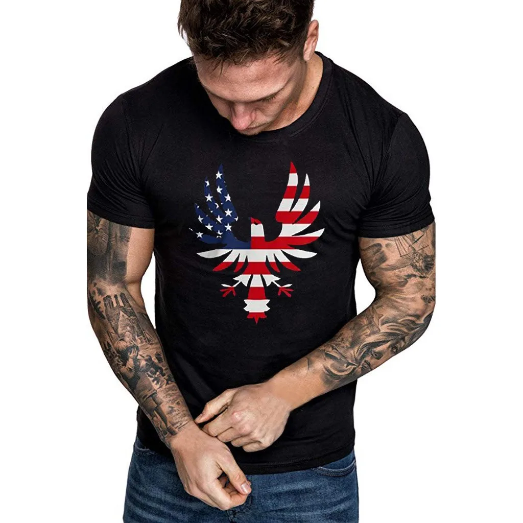 Мужская футболка camiseta новая летняя повседневная с принтом флага хлопковая