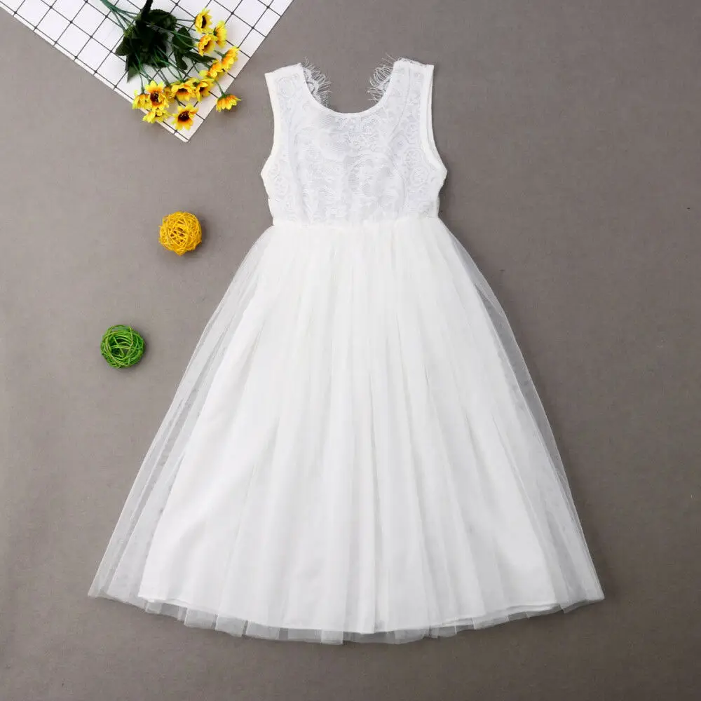 Платье с цветочным узором для маленьких девочек кружевные вечерние платья-пачки для подружки невесты - Цвет: B