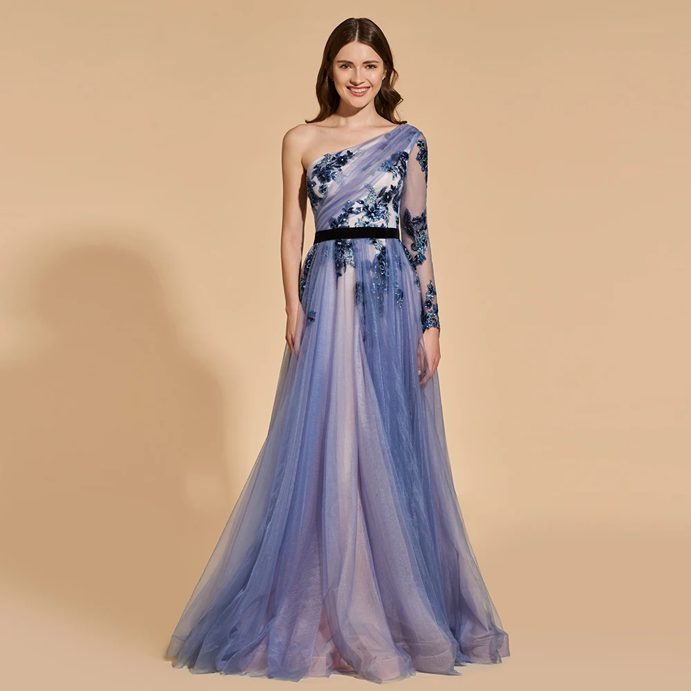 Dressv 2018 элегантное длинное платье для выпускного вечера на одно плечо с бисером