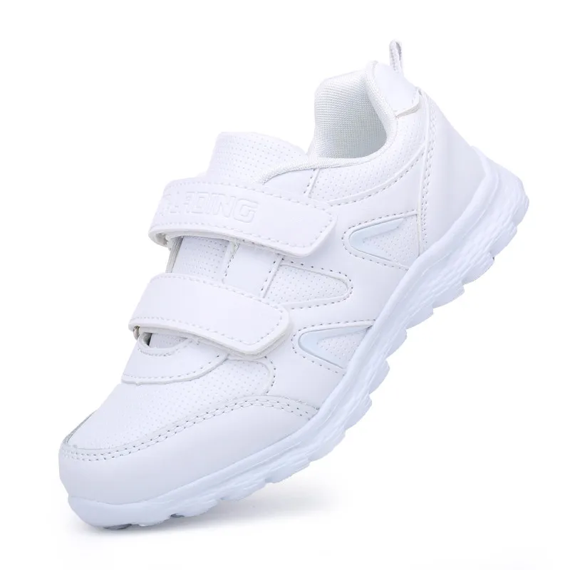 ULKNN/весенне-Осенняя детская обувь; кроссовки для девочек; обувь для мальчиков; спортивная сетчатая дышащая повседневная обувь для студентов; школьные кроссовки - Цвет: DW615(Leather)