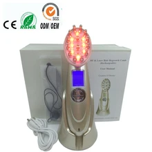 Питают волосы Бережный уход за кожей светодиодный инфракрасный биомикроток rf EMS лазерный массажка для волос электрические Вибрирующая головка массажёр кожи головы