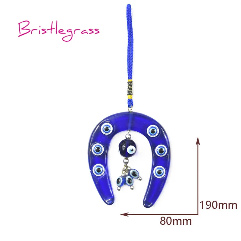 Щетиная трава турецкий синий сглаза Подкова амулет счастливый Шарм настенный подвесной подвеска Маятник благословение защита искусство подарок декор