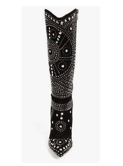 New-Arrivals-Black-Leather-Thigh-High-Stiletto-Boots-Pointed-Toe-Rivets-Studded-Embellished-Women-Boots-Knee (5)