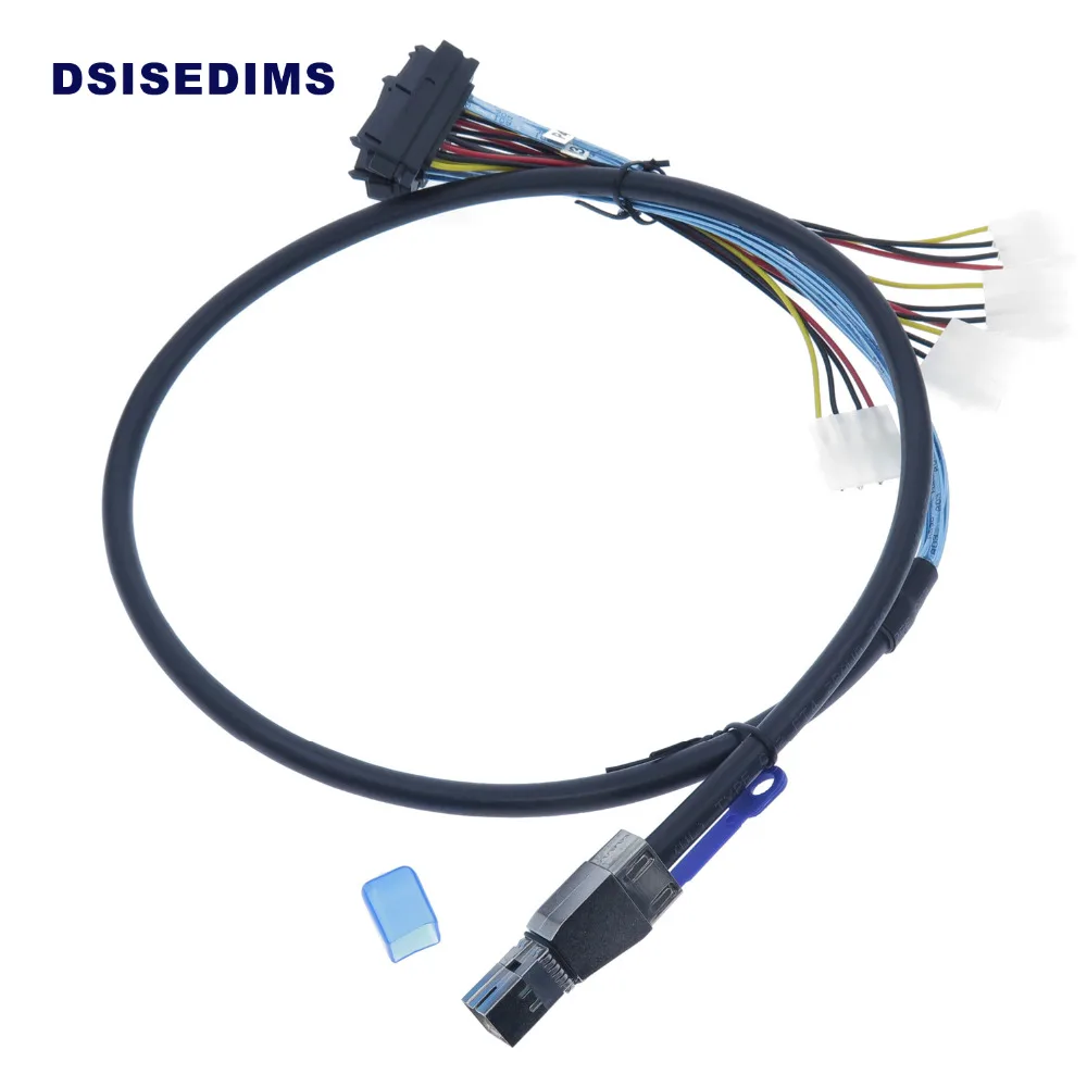 

Wholesale SAS 3.0 Internal HD Mini SAS SFF-8644 to 4 x SFF-8482 Cable with 4 Pin Molex Power Connectors