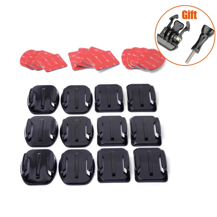 12pcs/set Helmet Curved Flat Adhesive Mounts 3M Sticker surface fixed