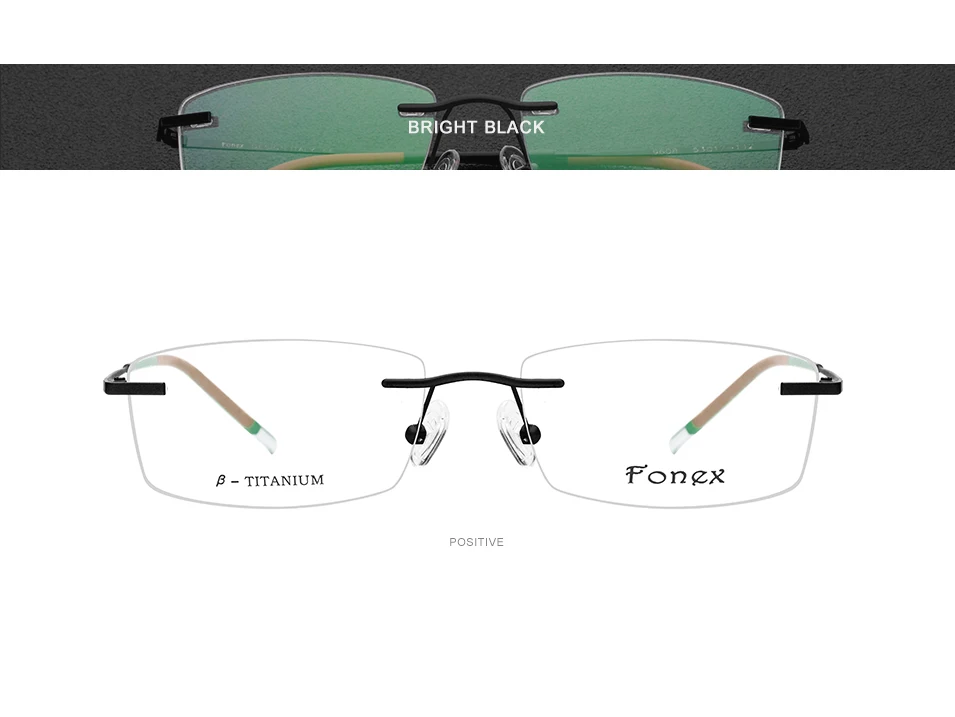 FONEX B титановые очки без оправы, мужские оправы для очков, женские оптические оправы по рецепту для близорукости, бескаркасные корейские очки 9608