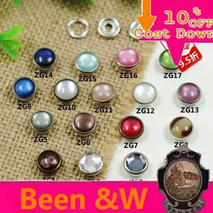 Free Shipping 30pieces Lot Pearl Snap Button Rhinestone Buttons