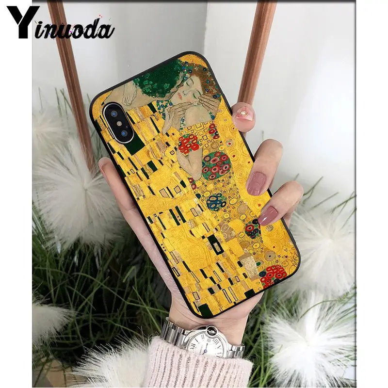 Yinuoda قبلة غوستاف كليمت اللوحة Fundas غطاء إطار هاتف محمول ل أبل فون 8 7 6 6 S زائد X XS ماكس 5 5 S SE XR الهواتف المحمولة Yinuoda قبلة غوستاف كليمت اللوحة Fundas غطاء إطار هاتف محمول ل أبل فون 8 7 6 6 S زائد X XS ماكس 5 5 S SE XR الهواتف المحمولة