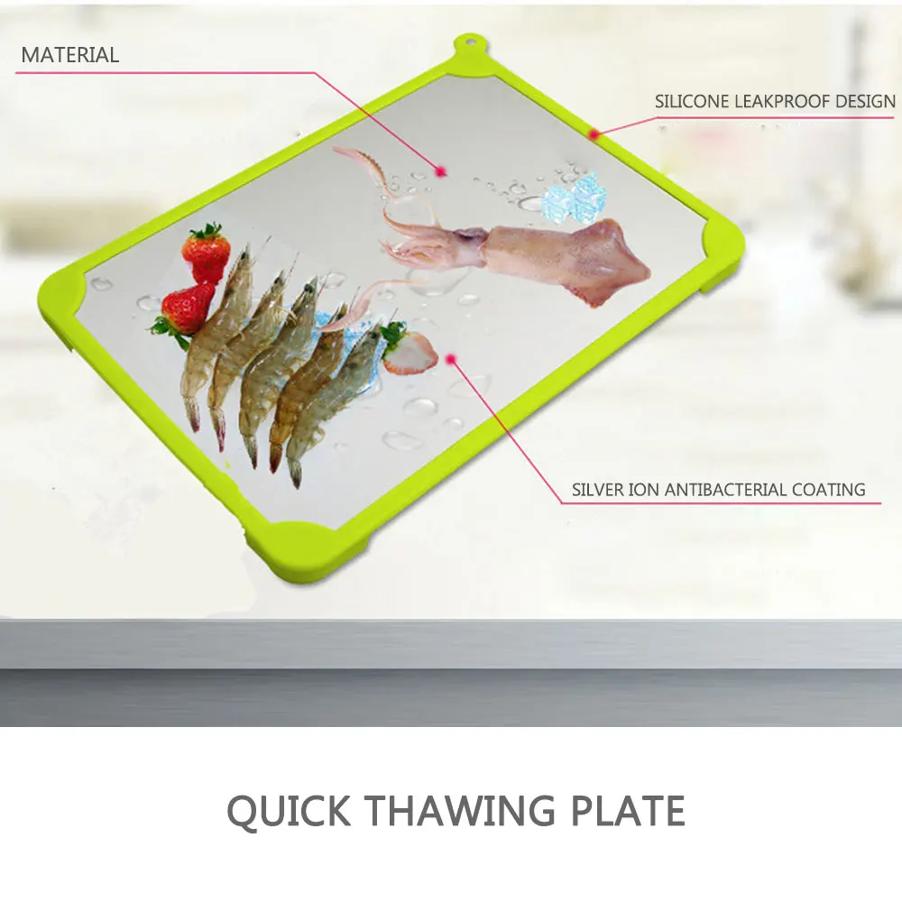 Pawaca Small Fast Defrosting Meat Tray Frozen Food Meat Rapid Thawing Tray Freezing Meat Food Defroster Fish Board Kitchen Tools Pawaca Small Fast Defrosting Meat Tray Frozen Food Meat Rapid Thawing Tray Freezing Meat Food Defroster Fish Board Kitchen Tools