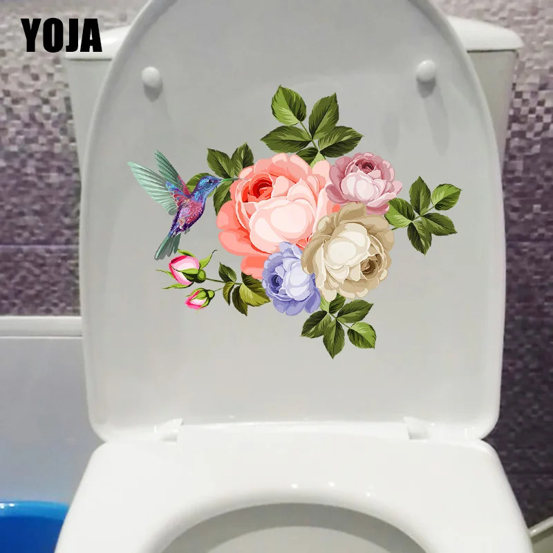 YOJA 23.8x19 6 см Красивая Цветущая птица декор для гостиной настенные наклейки
