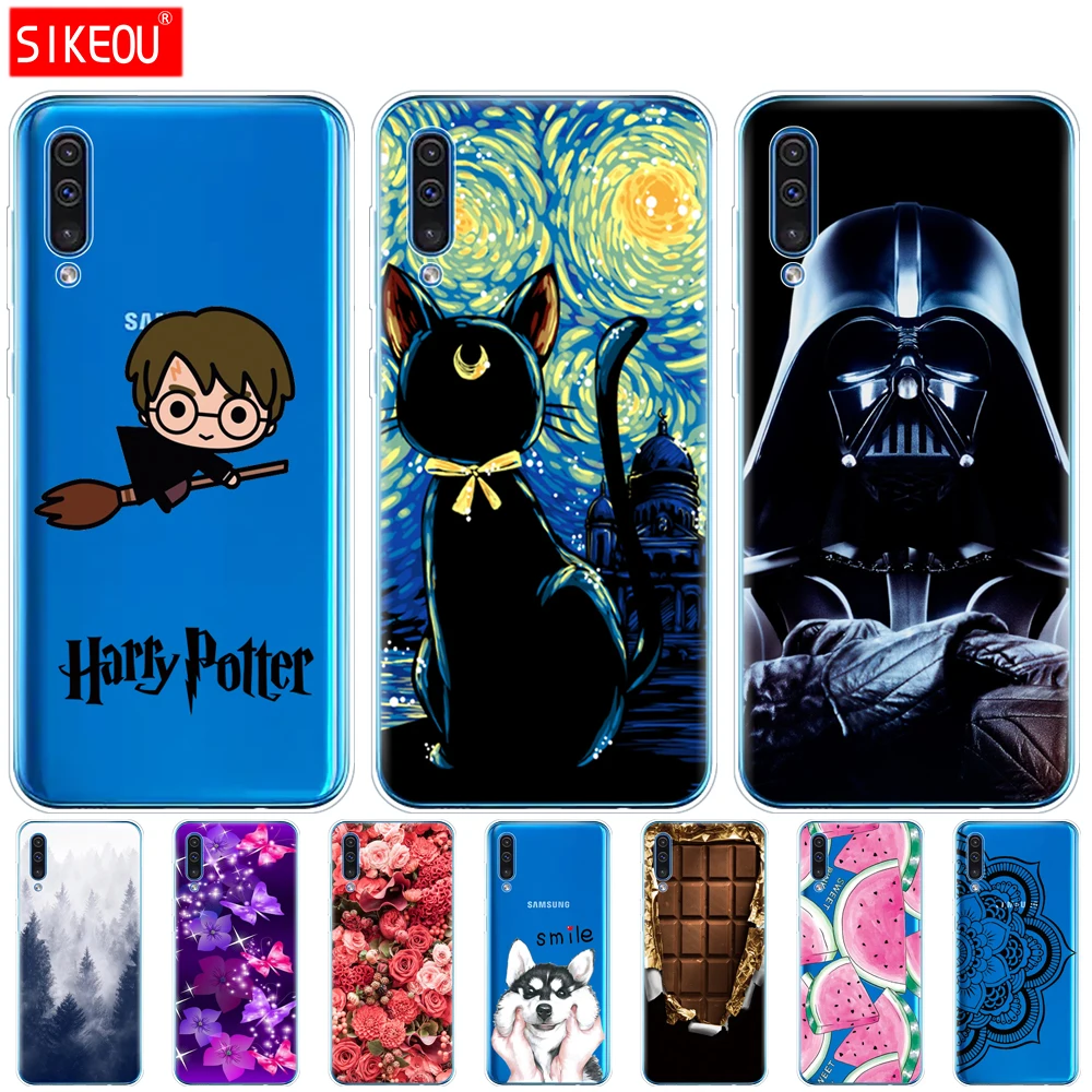 

For Samsung Galaxy A50 Case Silicone Transparent Back Cover Phone For Samsung A50 A505 A505F SM-A505F Soft Case 6.4 coque bumper