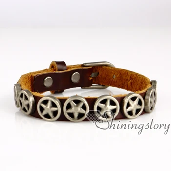 

star skull wholesale leather bracelets leather bracelets nurse charm bracelet leather bracelet braided genuine leather wrap brac