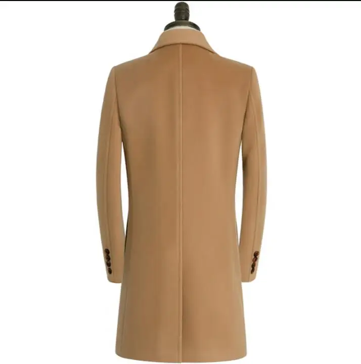 High quality casual woolen coat men trench coats long sleeves overcoat mens cashmere coat casaco masculino inverno erkek england