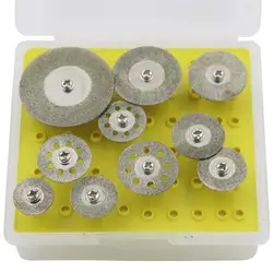10 шт. 1/8 "хвостовик алмаз Резка диск Наборы для ухода за кожей Инструменты перфорированные алмазные диски 16 мм 19 мм 20 мм 22 мм 25 мм 40 мм