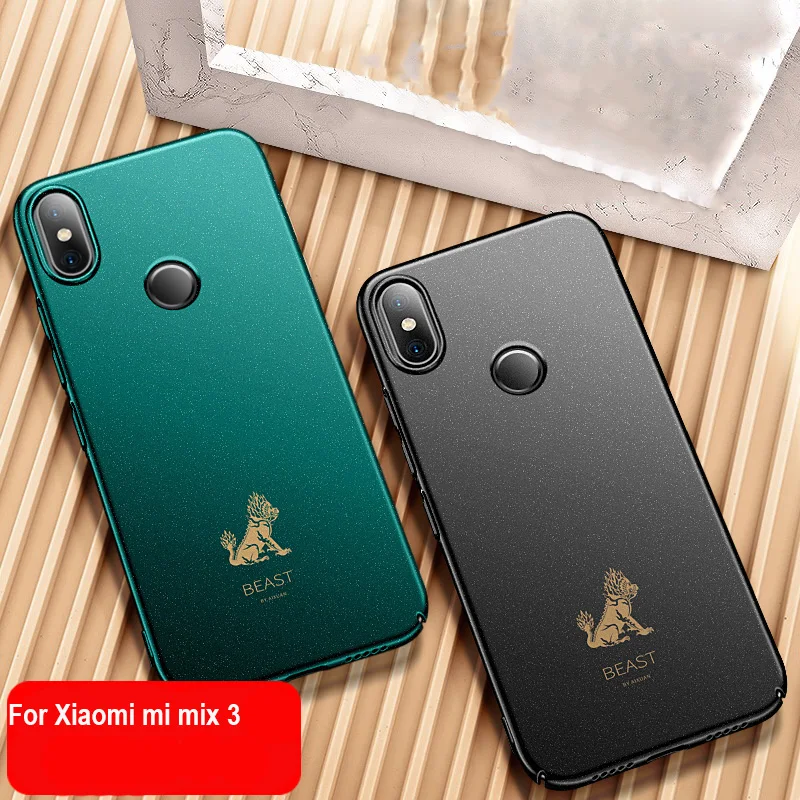 

For Xiaomi mi mix 3 Case Original Aixuan Frosted PC Matte Hard Back Cover On Xiaomi mix 3 mix3 Case 6.39" With Glass Film