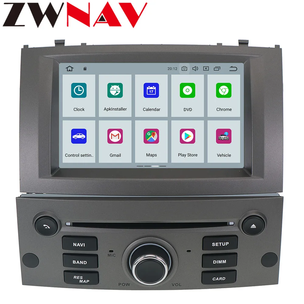 Excellent ZWNAV Android 9.0 4+32GB Car DVD Player for Peugeot 407 2004-2010 Radio Ibiza GPS Navigation with Mirroring link PX5 auto stereo 2
