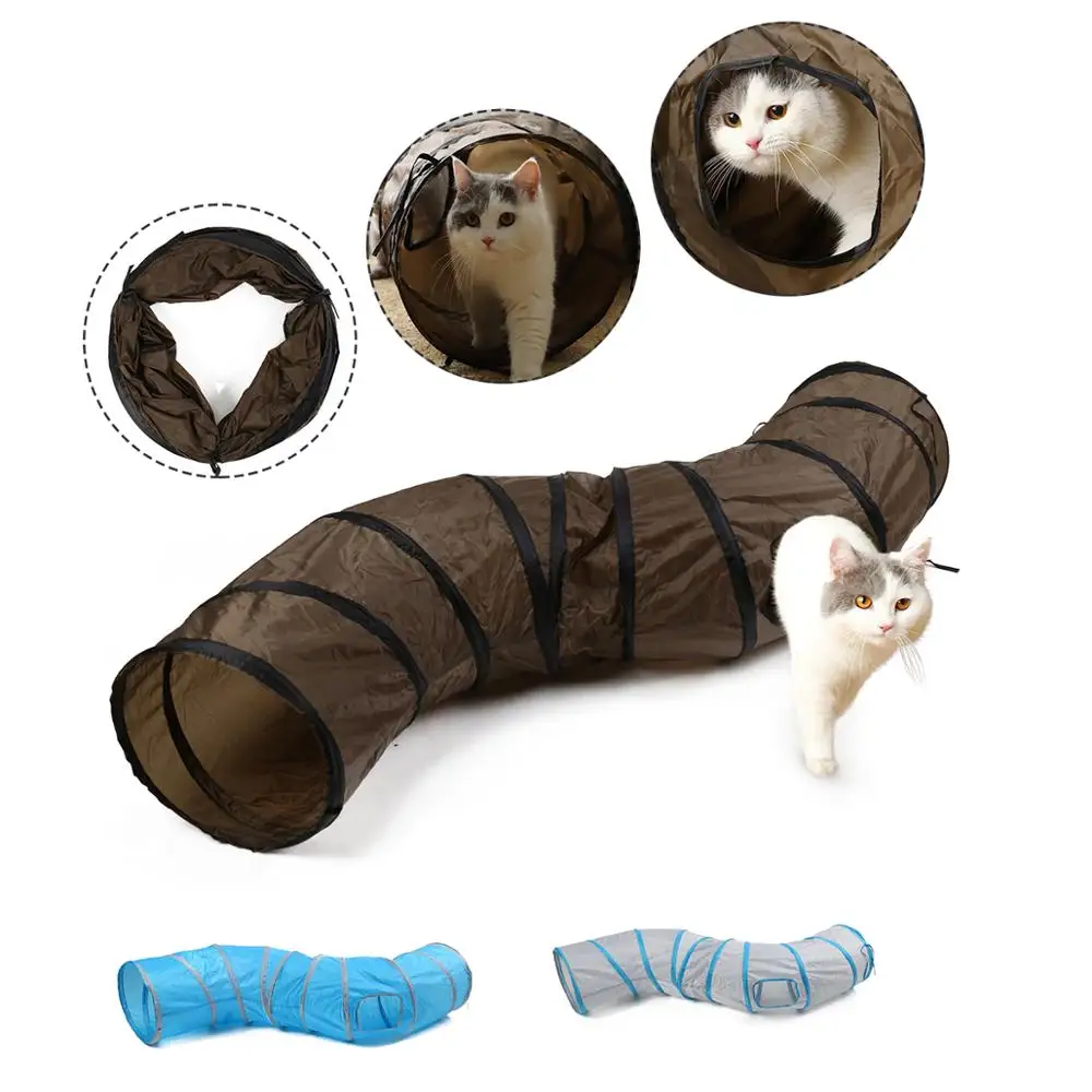 

Pet Funny Toy Foldable S Shape Pet Cat Tunnel Play Tubes House Toys 130cm Long Diameter 30cm Puppy Rabbit Dog Kitten Toys