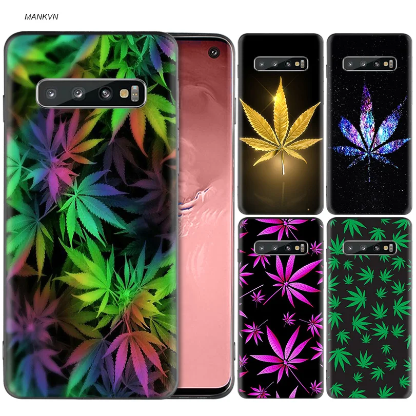 

Weed Leaf grass huf Silicone Case For Samsung Galaxy S8 S9 S10 Plus S10e A50 A30 M30 A40 A20 A10 M20 M10 S7 Edge Cover